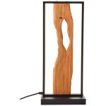 Brilliant Lampada Da Tavolo Chaumont Aluminium Metallo Legna Nero 8W 940lm - 830 Luce Calda - 