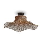 Good&Mojo Luce da soffitto Ibiza Bambù Nero L | Adatto per 1x E27 