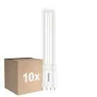 Confezione Multipack 10x Philips CorePro PL-L LED Bulbo HF 8W - 840 Bianco Freddo | 4-Pin - Sostitutiva 18W